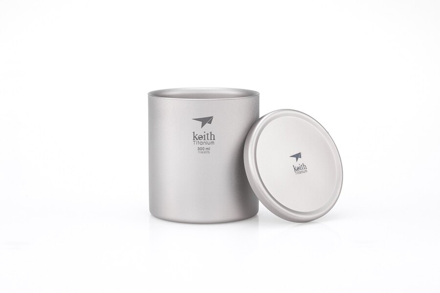 Tytanowy kubek termiczny z pokrywką Keith® 300 ml