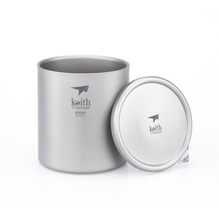 Tytanowy termokubek z pokrywką Keith® 600 ml