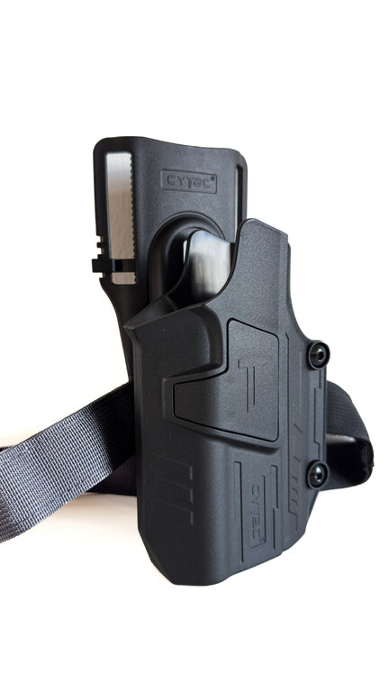 Uniwersalna kabura pistolet/latarka Mega-Fit Cytac®, obniżona platforma