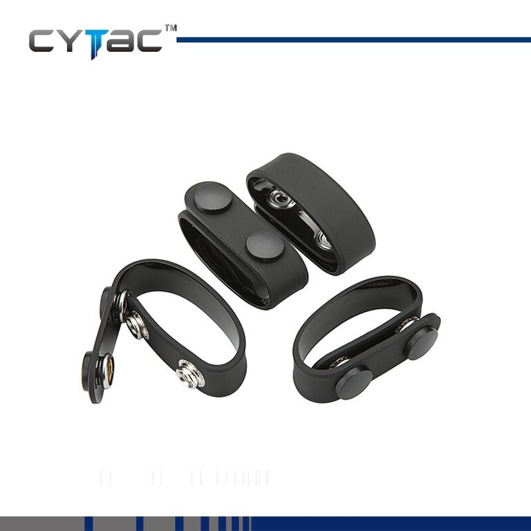 Zaciski zabezpieczające Duty Gear na pas służbowy Cytac® 4 sztuki - czarne
