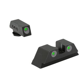 Zestaw celowników stałych Tru-Dot® Meprolight® / zielona muszka, zielona szczerbinka