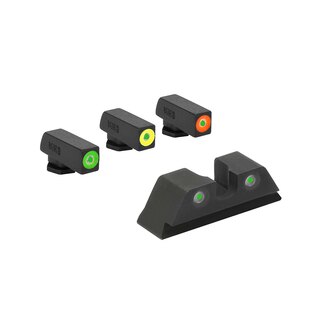Zestaw celowników trytowych Hyper-Bright™ Meprolight® / żółta muszka, zielona szczerbinka