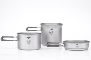 Zestaw do gotowania z tytanu 3 sztuki Keith® 1 200 ml, 800 ml, 400 ml