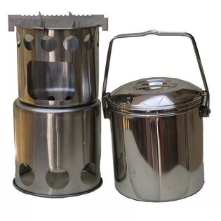 Zestaw do gotowania ze stali nierdzewnej Salamander Stove + Zebra Billy TBS Outdoor®