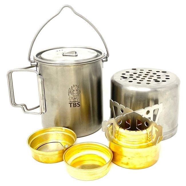 Zestaw do gotowania ze stali nierdzewnej Wilderness Mini TBS Outdoor®