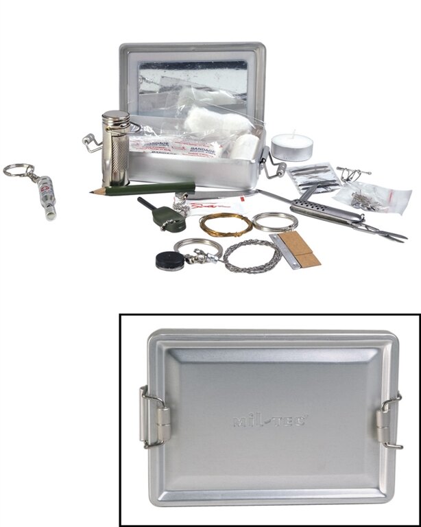 Zestaw przetrwania KPZ ALUBOX Mil-Tec® - srebrny