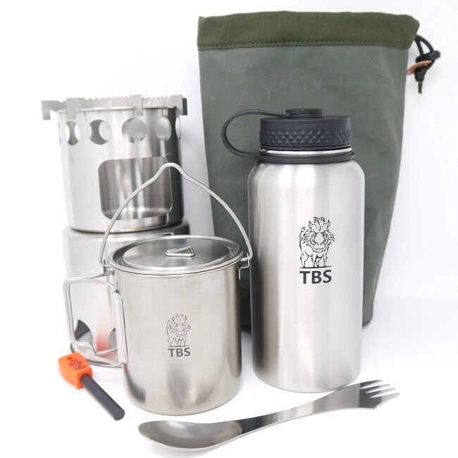 Zestaw ze stali nierdzewnej Wilderness Salamander Cook TBS Outdoor®
